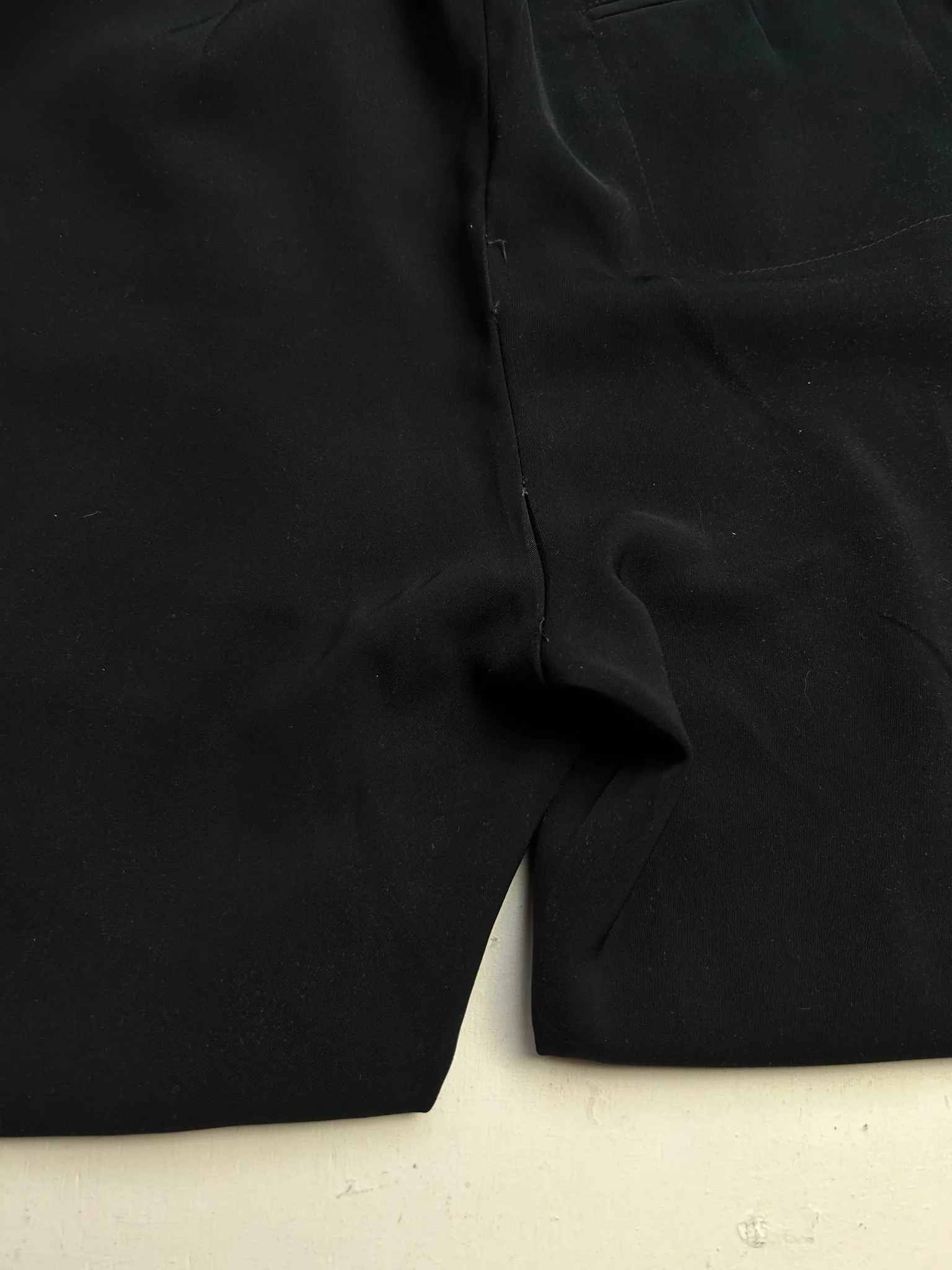 Black mid rise office pants (S)