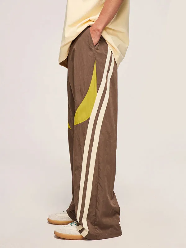 Brown Dual Color Track Pants