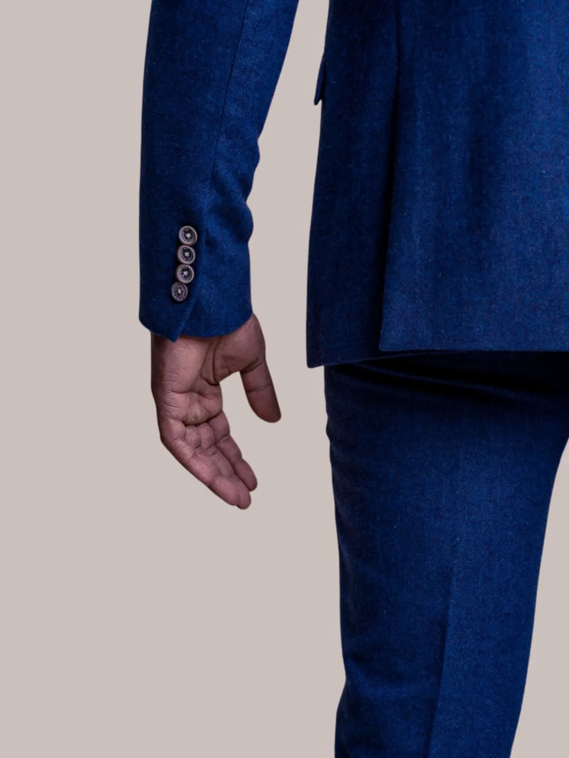 Cavani Orson Men's Blue Tweed Trousers