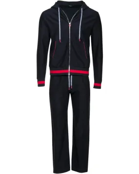 Cotton Logo Jogging Set in Navy