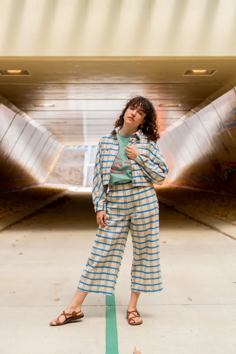 Cropped Shirt - Checkmate Print
