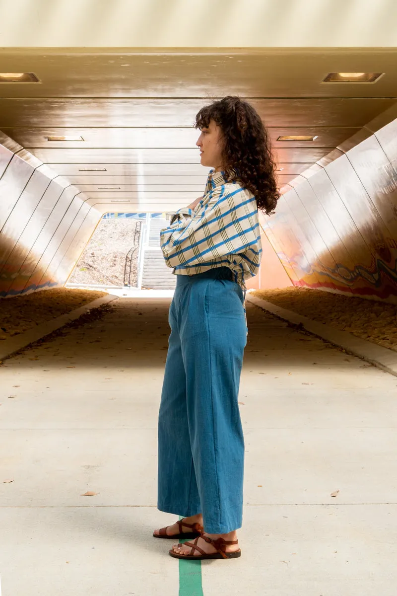 Cropped Shirt - Checkmate Print