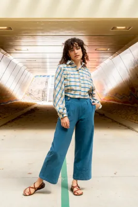 Cropped Shirt - Checkmate Print