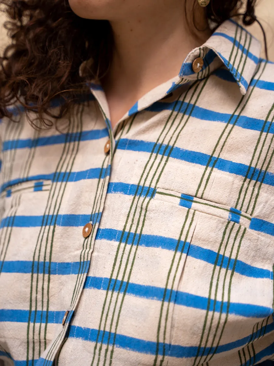 Cropped Shirt - Checkmate Print