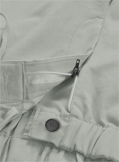 Easy Pants Light Gray Cotton Canvas