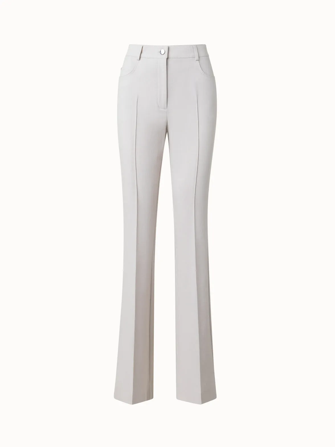 Leichte Schlaghose aus Baumwoll-Stretch-Denim