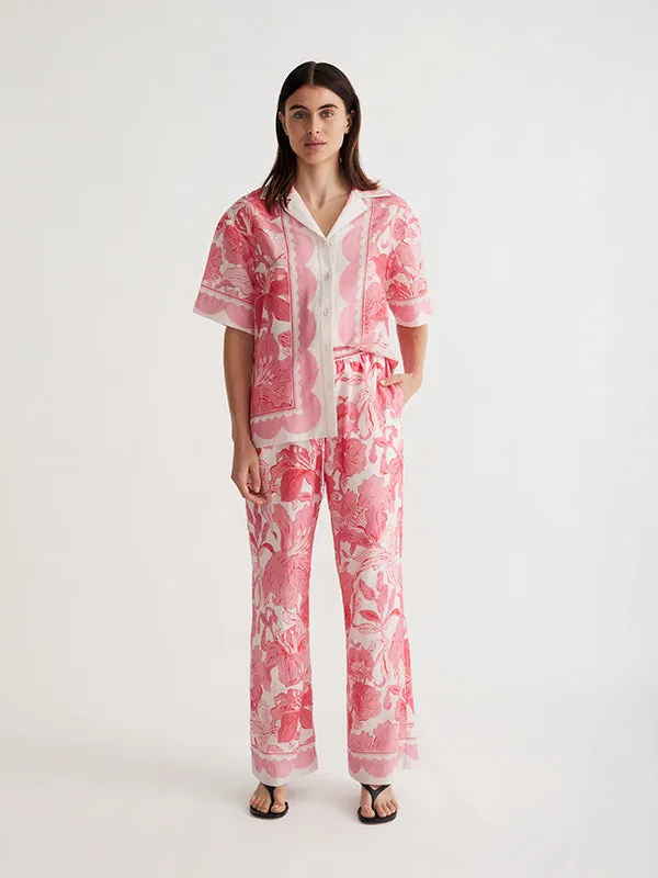 Lolita Drawstring Pants in Raspberry
