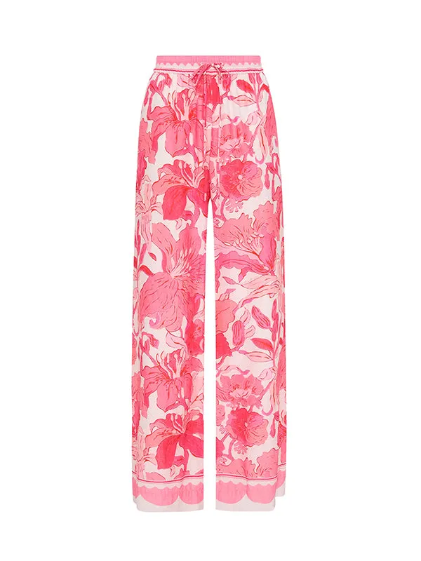 Lolita Drawstring Pants in Raspberry
