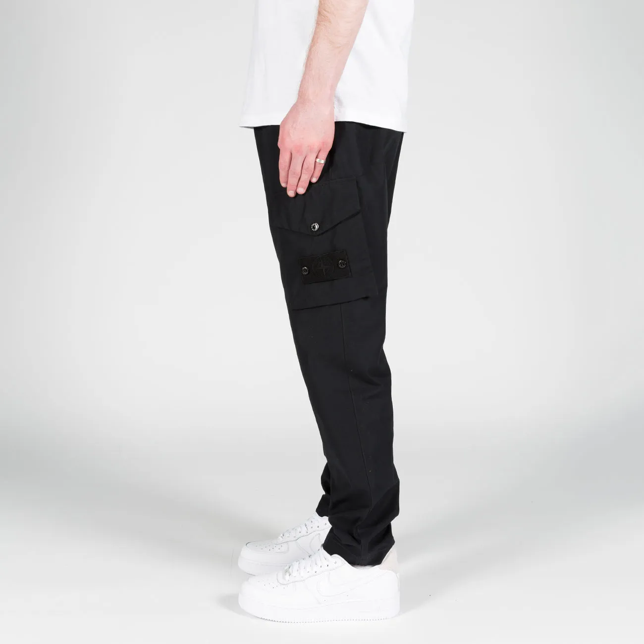 PANTS CARGO GHOST PATCH REGULAR TAPERED BLACK 2977