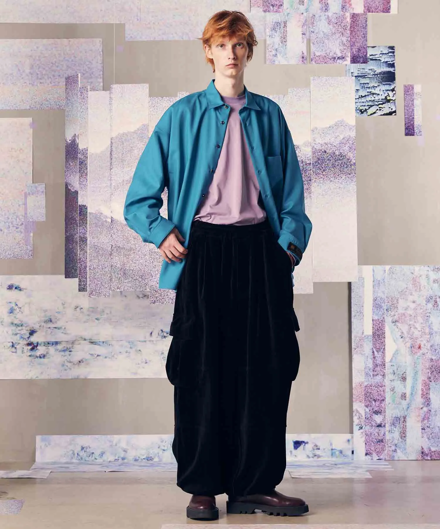 Prime-Wide Velor Cargo Pants