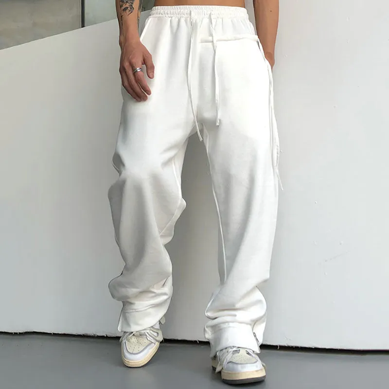 Side Zips Decorative Casual Pants