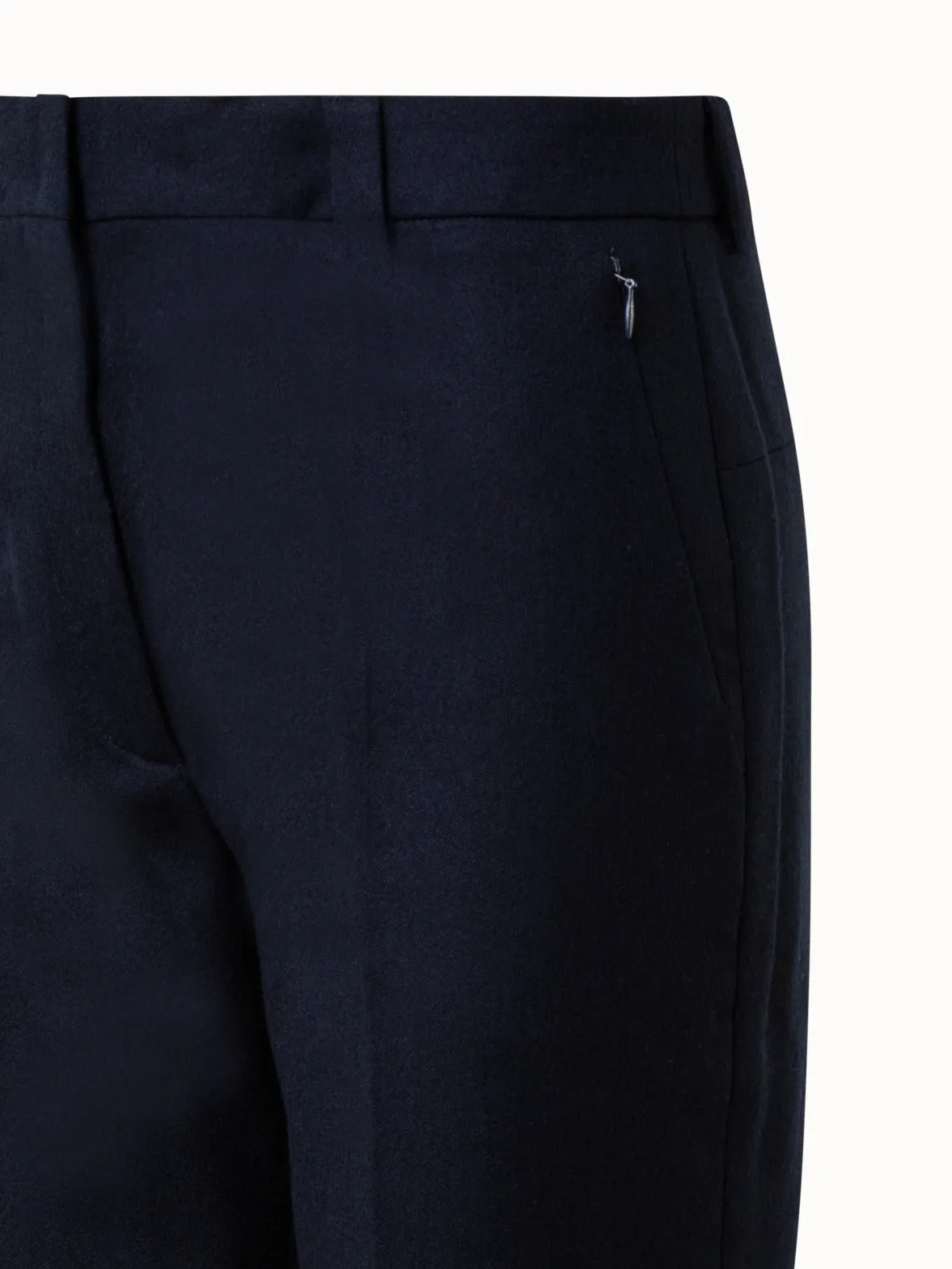 Tapered 7/8 Hose aus Woll-Stretch-Flanell