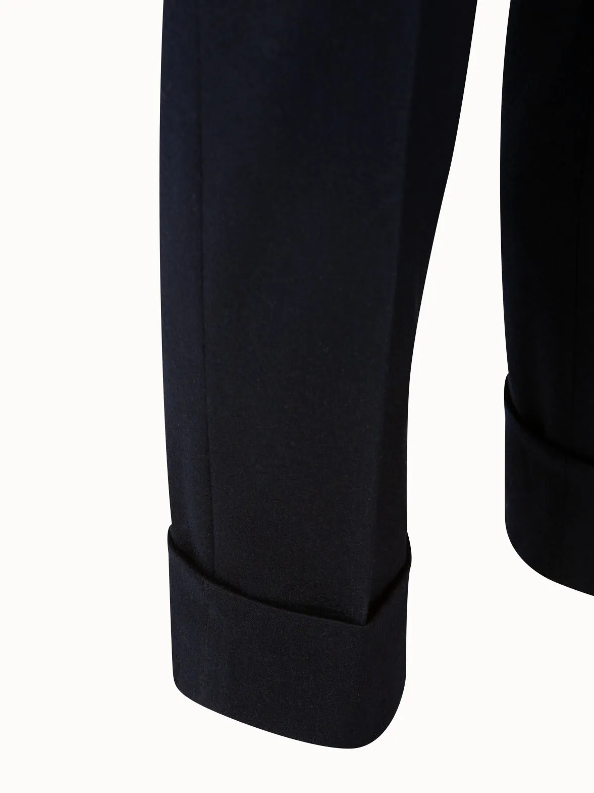 Tapered 7/8 Hose aus Woll-Stretch-Flanell