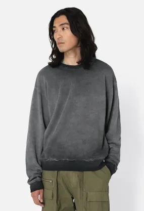 Tuck Terry Crew / Oil Wash Black