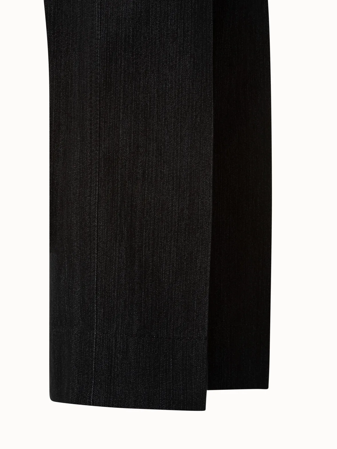Weite 7/8 Hose aus Stretch Denim