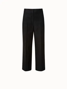 Weite 7/8 Hose aus Stretch Denim