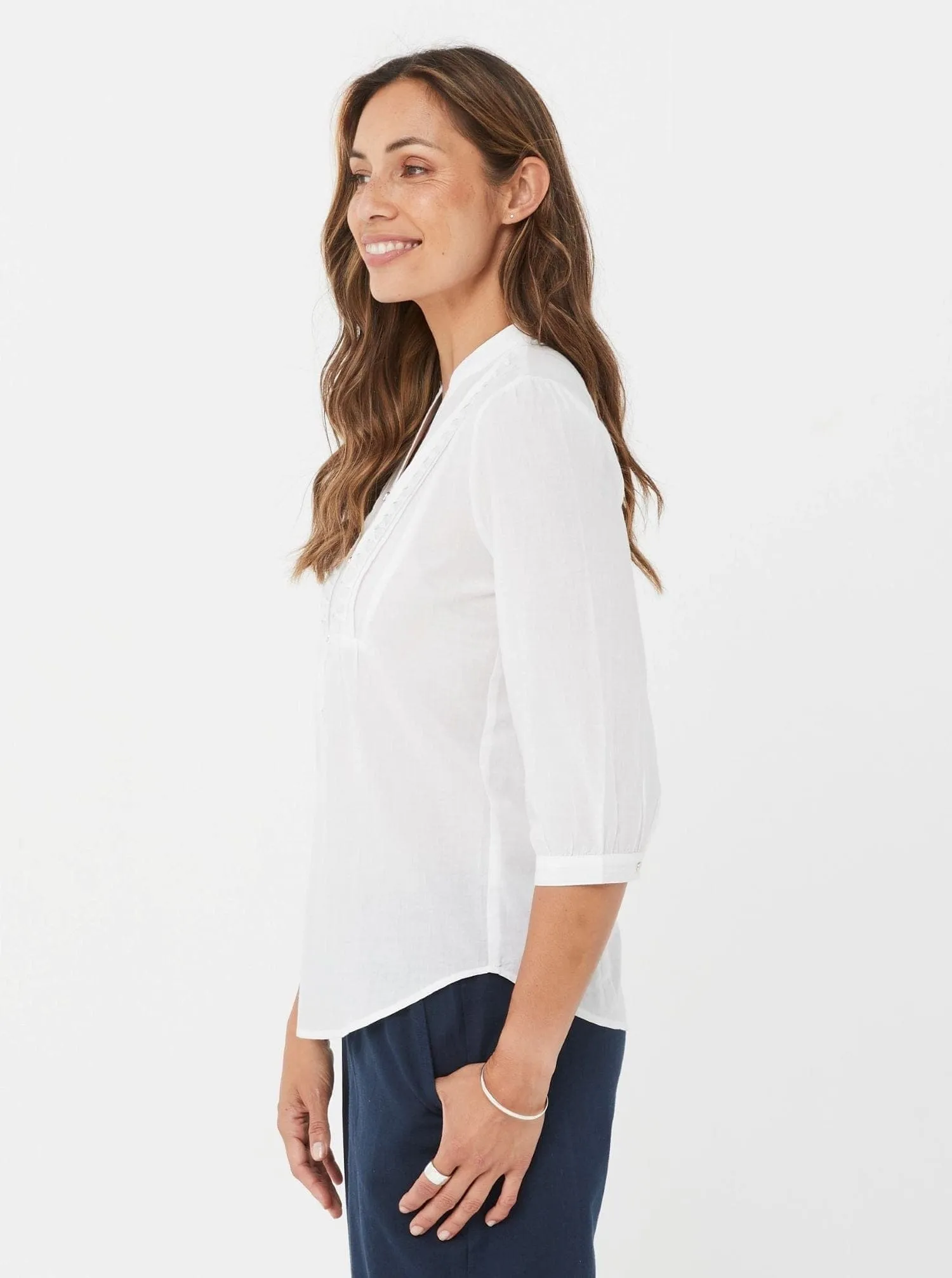 Women Top White/Cotton Aimee